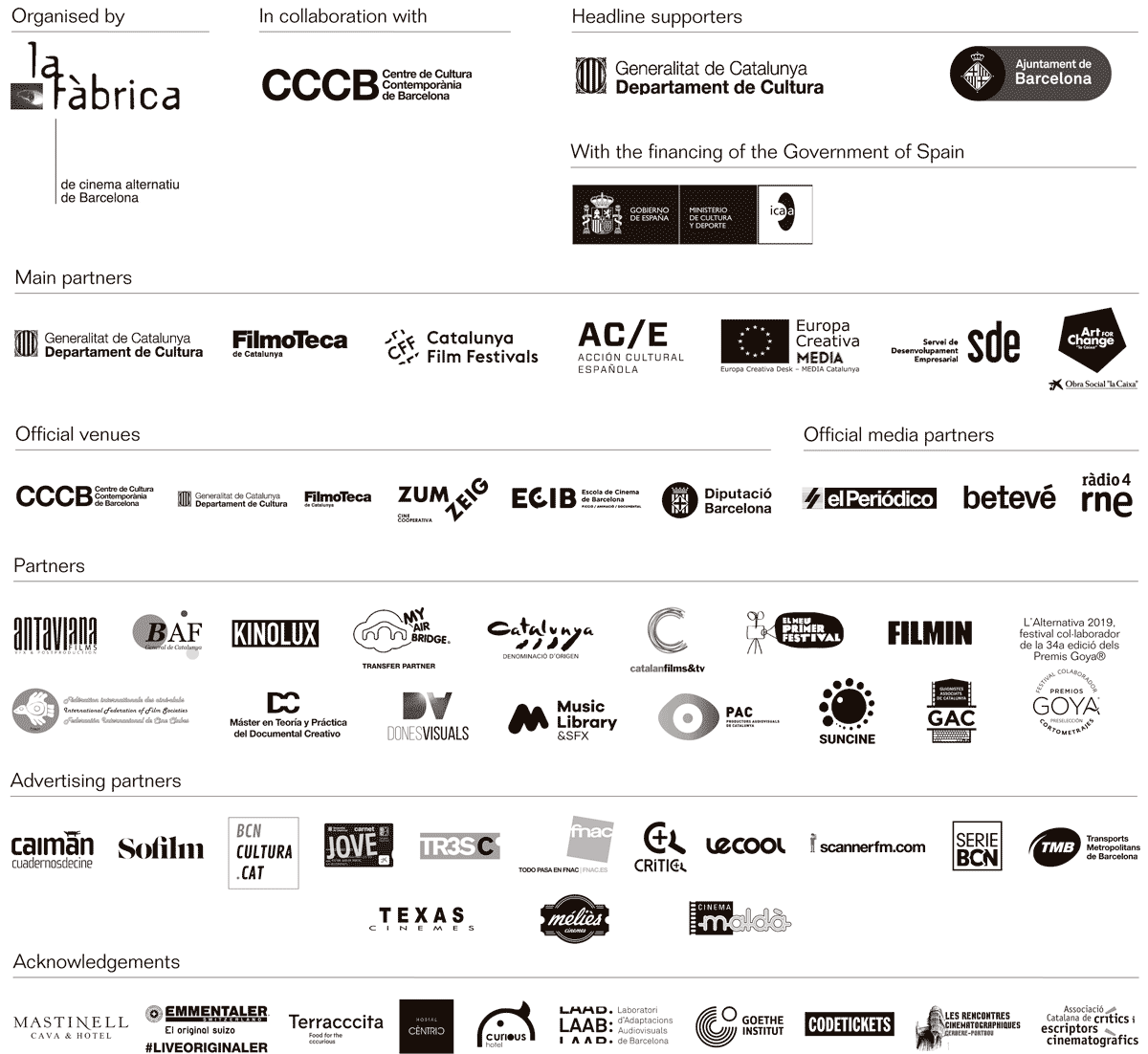L'Alternativa 2019 - Sponsors